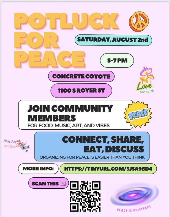 Potluck for Peace 2025r