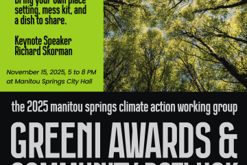 Greeni awards & community potluck in manitou springs